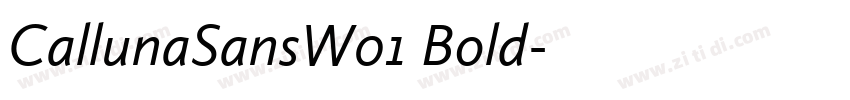 CallunaSansW01 Bold字体转换 CallunaSansW01 Bold字体转换